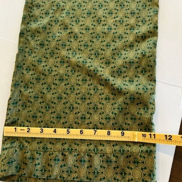 SOLD - BDG Green Silk Paisley Pants - Picture 7 of 7
